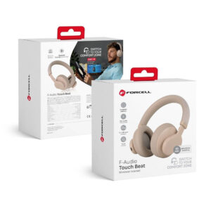 Forcell F-AUDIO Touch Beat Ασύρματα Bluetooth On Ear Ακουστικά με 30 ώρες Λειτουργίας Ροζ