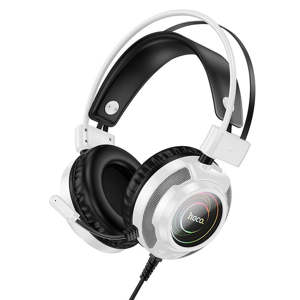 Hoco W110 Over Ear Gaming Headset με σύνδεση 3.5mm / USB Λευκό