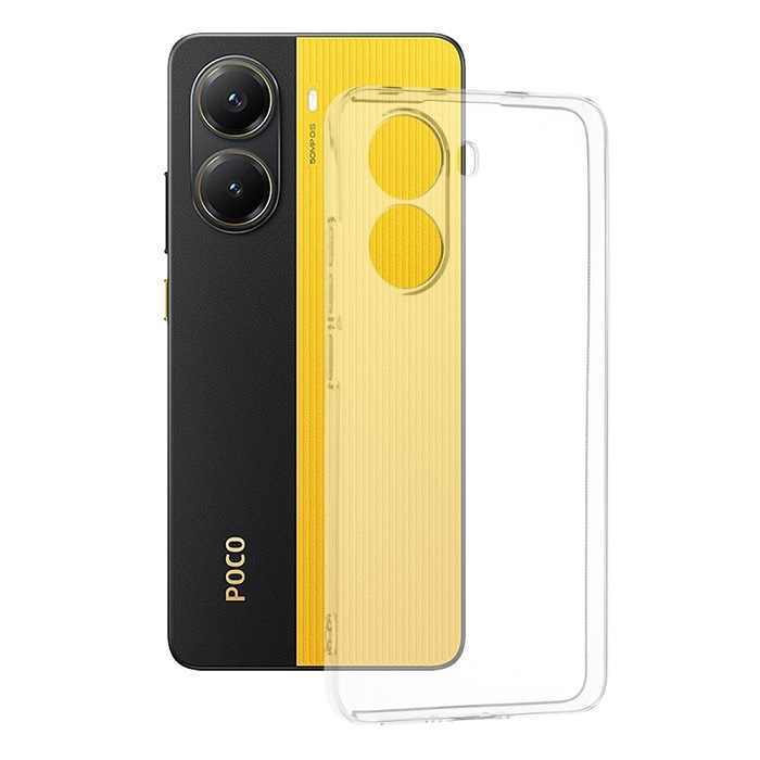 Back Cover Σιλικόνης / Tempered Glass Διάφανο (Poco X7 Pro) 0031140