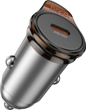 Hoco Φορτιστής Αυτοκινήτου NZ16 30W με μία Θύρα: 1xType-C Γκρι