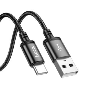 Hoco X89 USB 2.0 Cable USB-C male - USB-A 60W Μαύρο 2m
