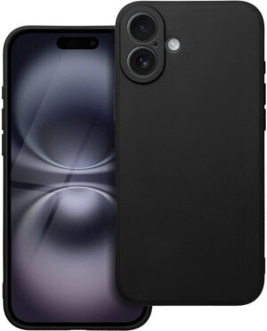 Matt Back Cover Σιλικόνης Μαύρο (iPhone 16 Plus) CS1044BK