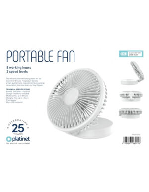 Platinet Desk Ανεμιστηράκι USB Αναδιπλούμενο 10W Λευκό