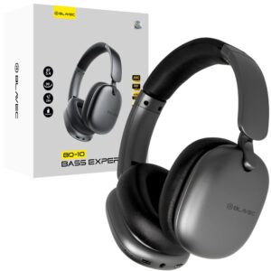 Blavec BO-10 Ασύρματα / Ενσύρματα Over Ear Ακουστικά και Quick Charge Μαύρα