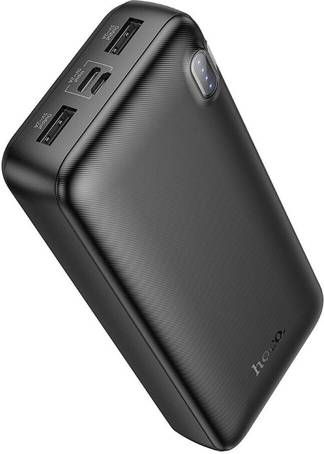 Hoco J128A Power Bank 20000mAh με 2 Θύρες USB-A Μαύρο