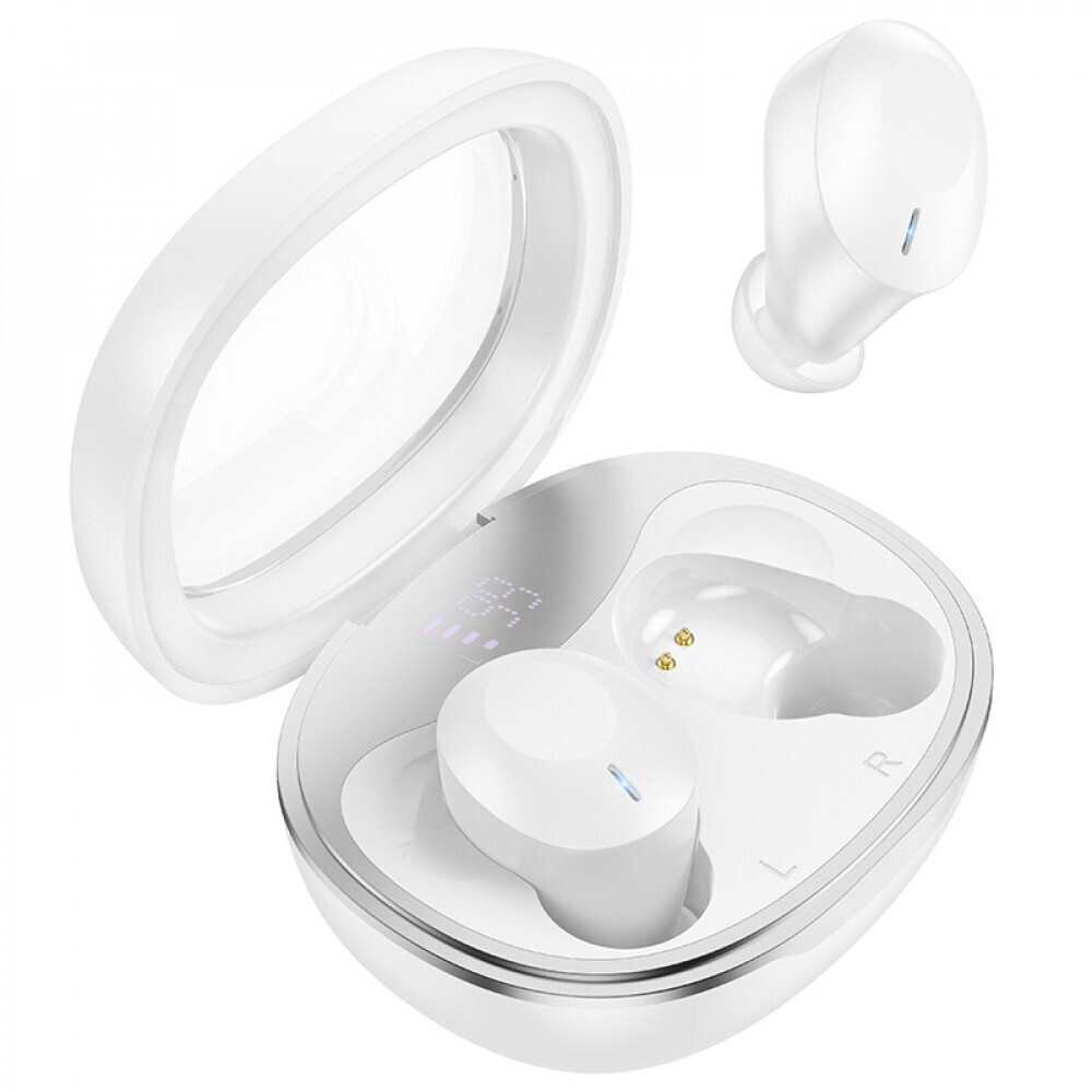 Hoco EQ3 In-ear Bluetooth Handsfree Ακουστικά με Θήκη Φόρτισης Λευκά